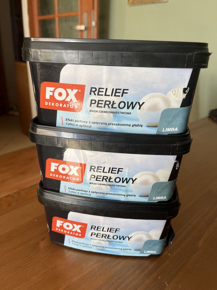 Fox dekorator relief perlowy limba efekt dekoracyjny tynk farba