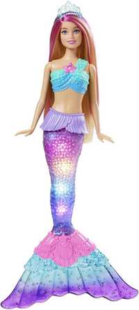 Barbie Dreamtopia Syrenka Migoczące światełka Malibu Lalka nowa HDJ36