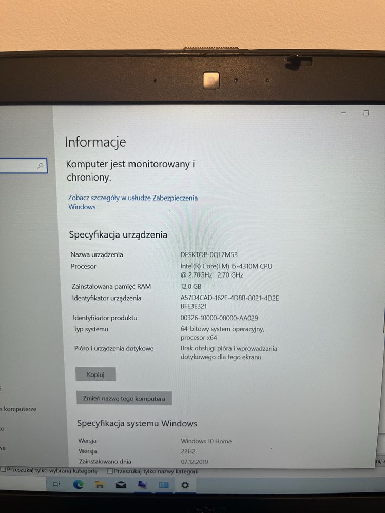 Pancerny Laptop Dell Latitude e6540: 15 cali, 12GB RAM, dysk 300GB