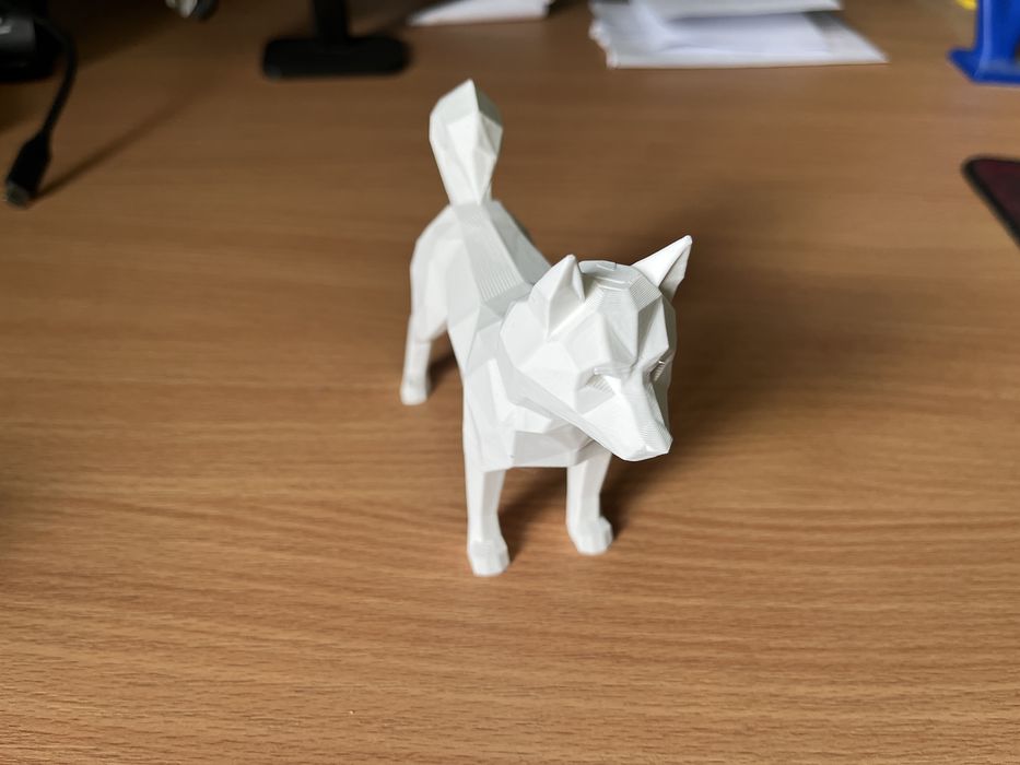 Figurka drukowana husky biały