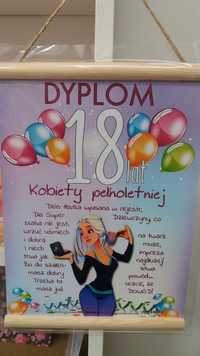 Dyplom na 18 urodziny - kobieta