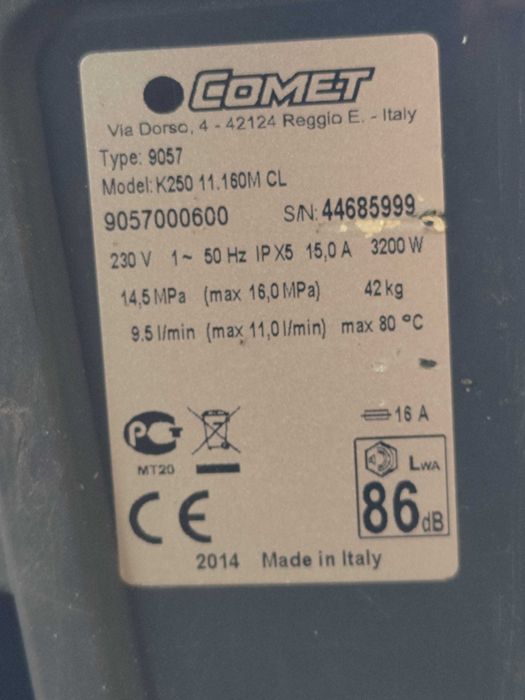 myjka wysokociśnieniowa K250 Comet 11.160M CL