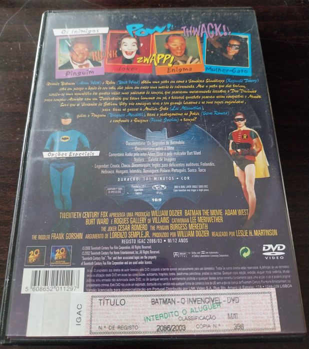 dvd: Leslie H. Martinson "Batman, o invencível"
