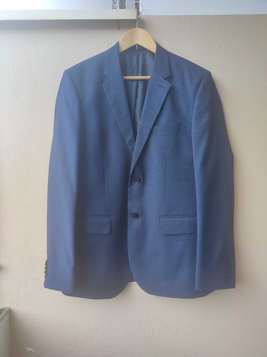 H&M Garnitur męski skinny, marynarka i spodnie rozmiar S/M r 34 granat