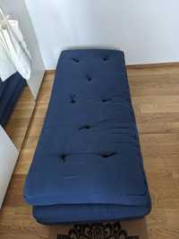 Materac naturalny Futon 160x200 niebieski