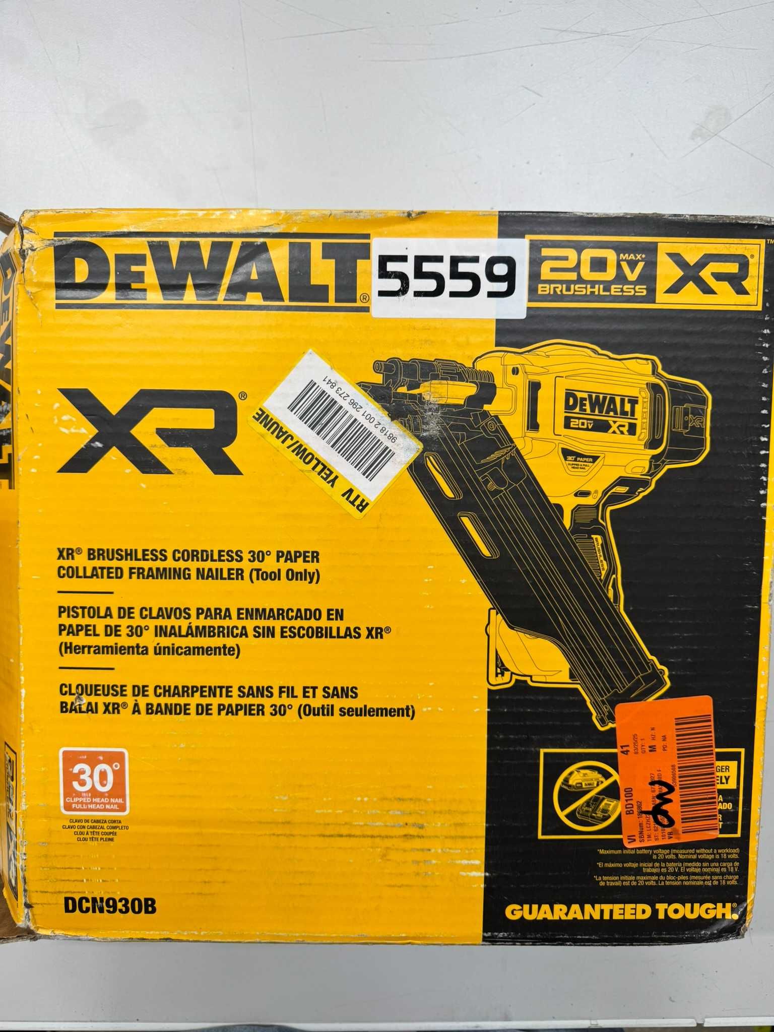 Gwoździarka akumulatorowa DeWalt 20V XR DCN930B NOWA z USA
