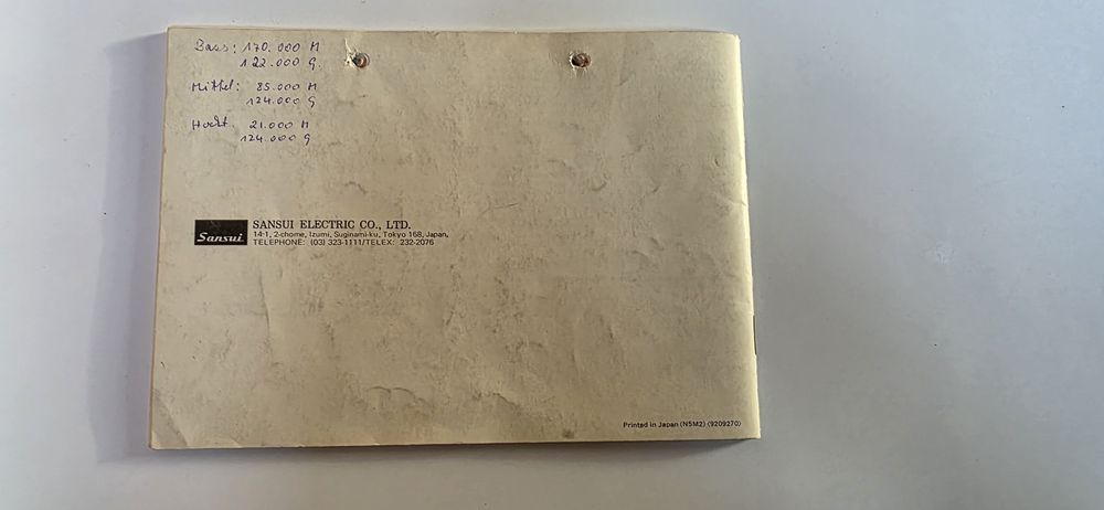Sansui 9090 - oryginalna instrukcja obsługi / operating manual