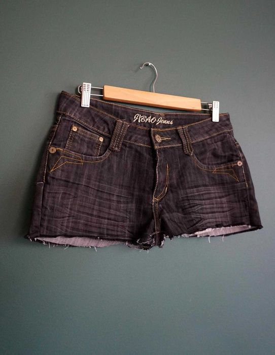 Spodenki shorty szorty jeansowe M 38 L 40 dżinsowe czarne ciemne