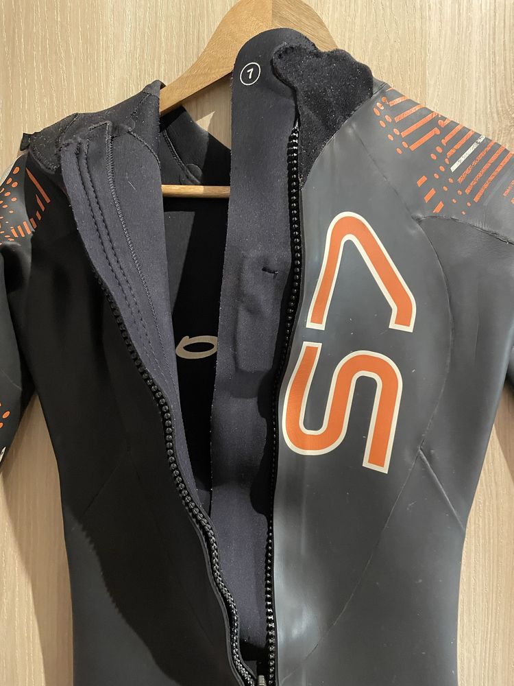 Fato de neopreno Orca S7 Full sleeve preto laranja