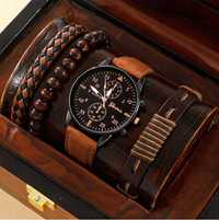 Zegarek + zestaw luksusowych bransoletek