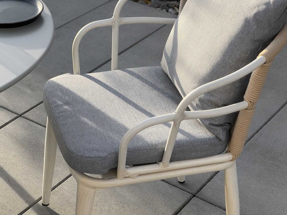 Zestaw Mebli Ogrodowych Stół 90x90x76 cm Okrągły + 4 krzesła