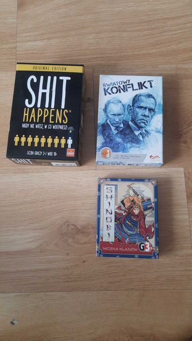 Gra karciana Shit Happens + Światowy Konflikt + Shinobi
