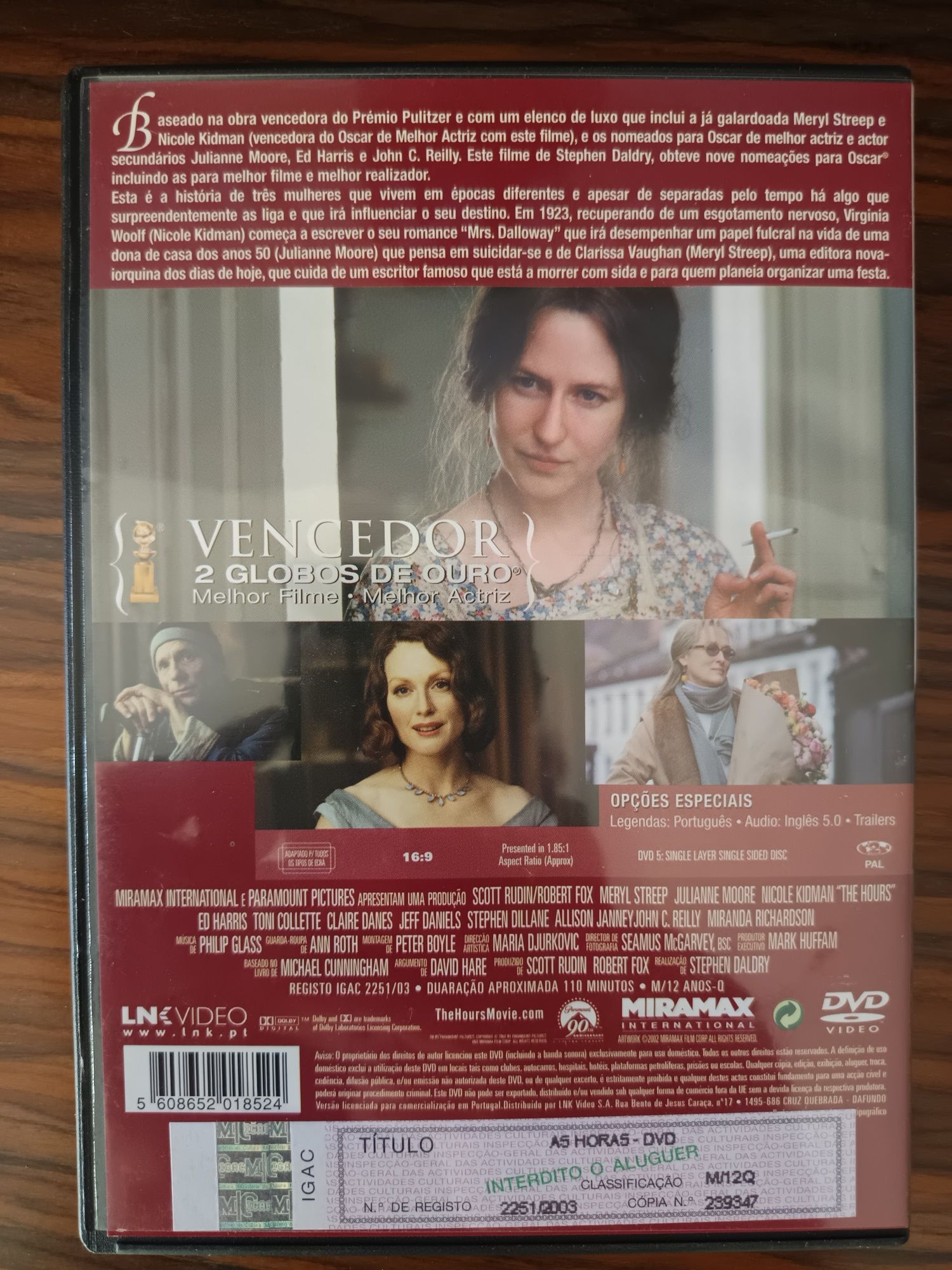 DVD as horas    .