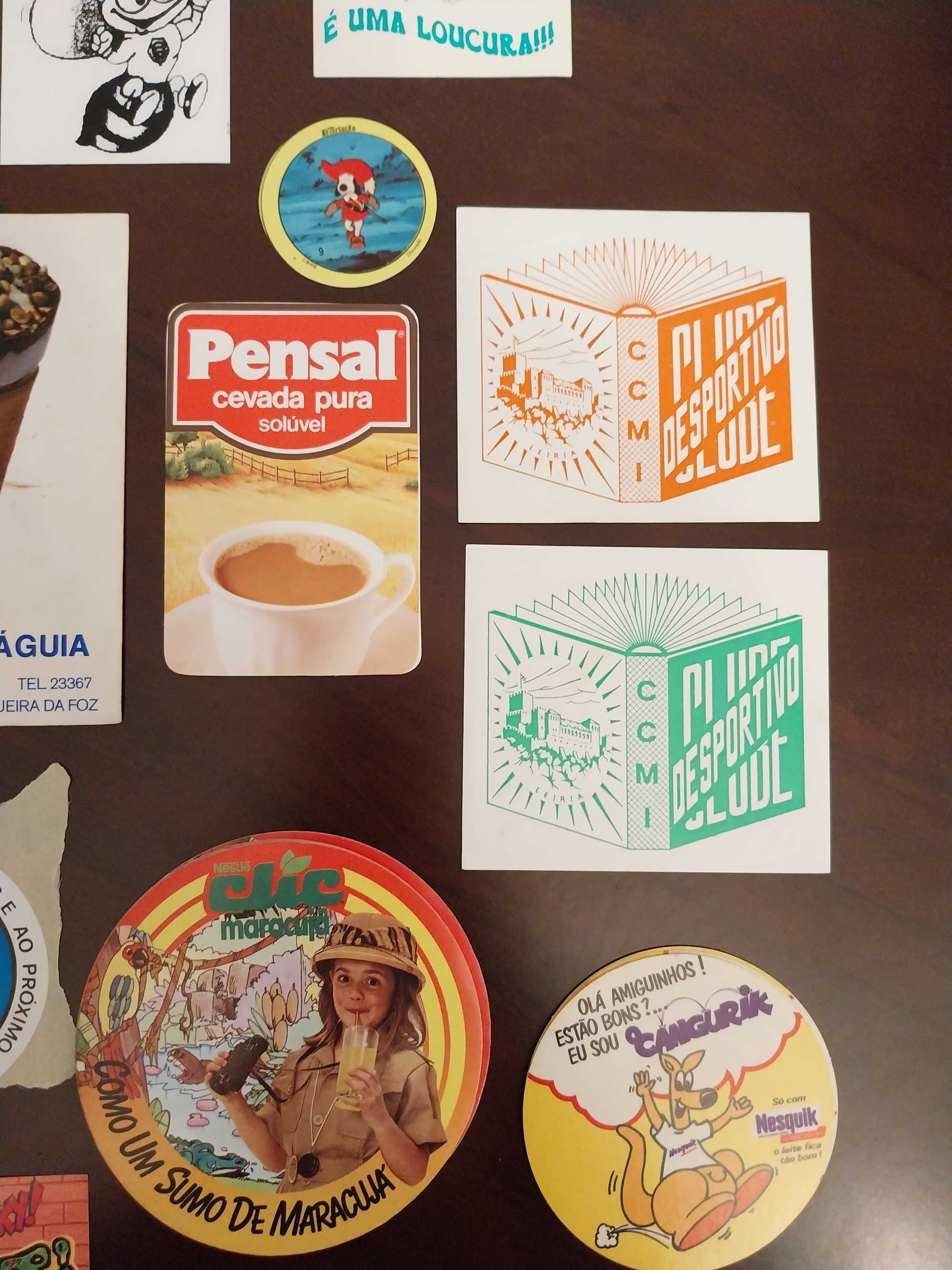 Lote 23 autocolantes variados - desporto, alimentação, expo 98 vintage