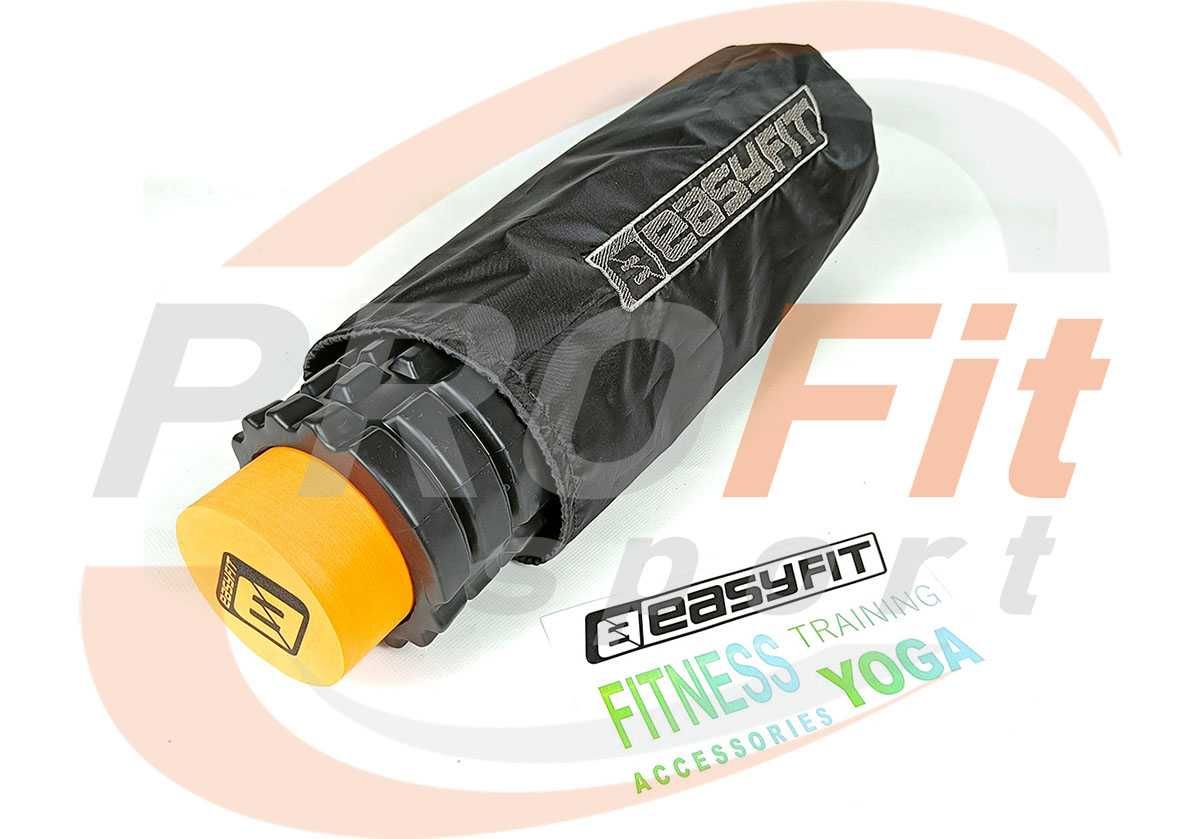 Массажный роллер EasyFit Foam+Grid/валик-ролик-цилиндр для спины,шеи