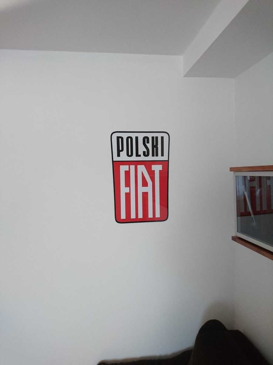 Logo szyld emblemat Polski Fiat do garażu pokoju na ścianę