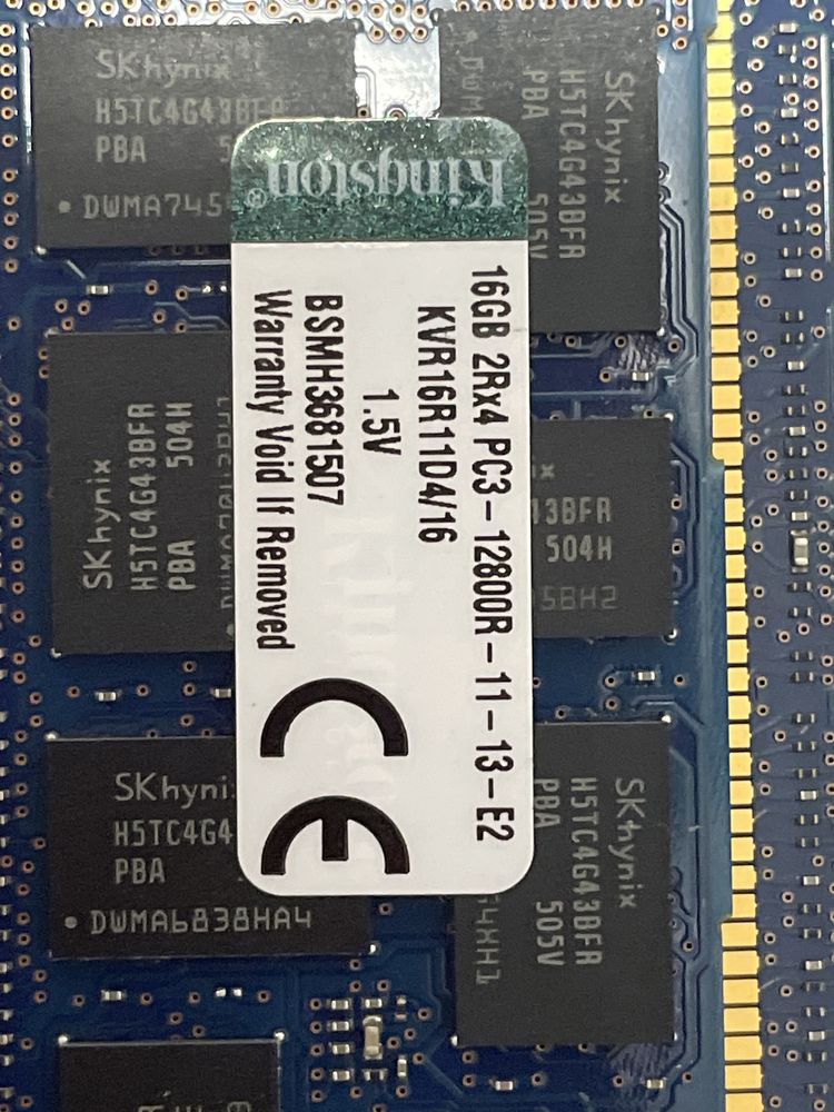 DDR 3 16Gb 1600 ECC REG Kingston