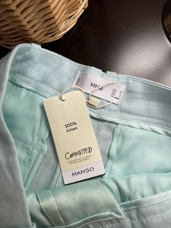 Новые брюки Mango 34 размер XS 100% лён