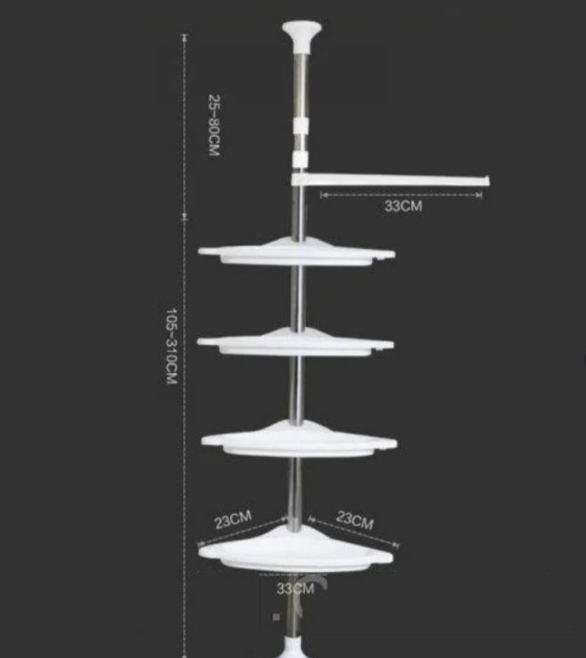 Угловая полка для ванной комнаты Multi Corner Shelf Стойка Стелаж