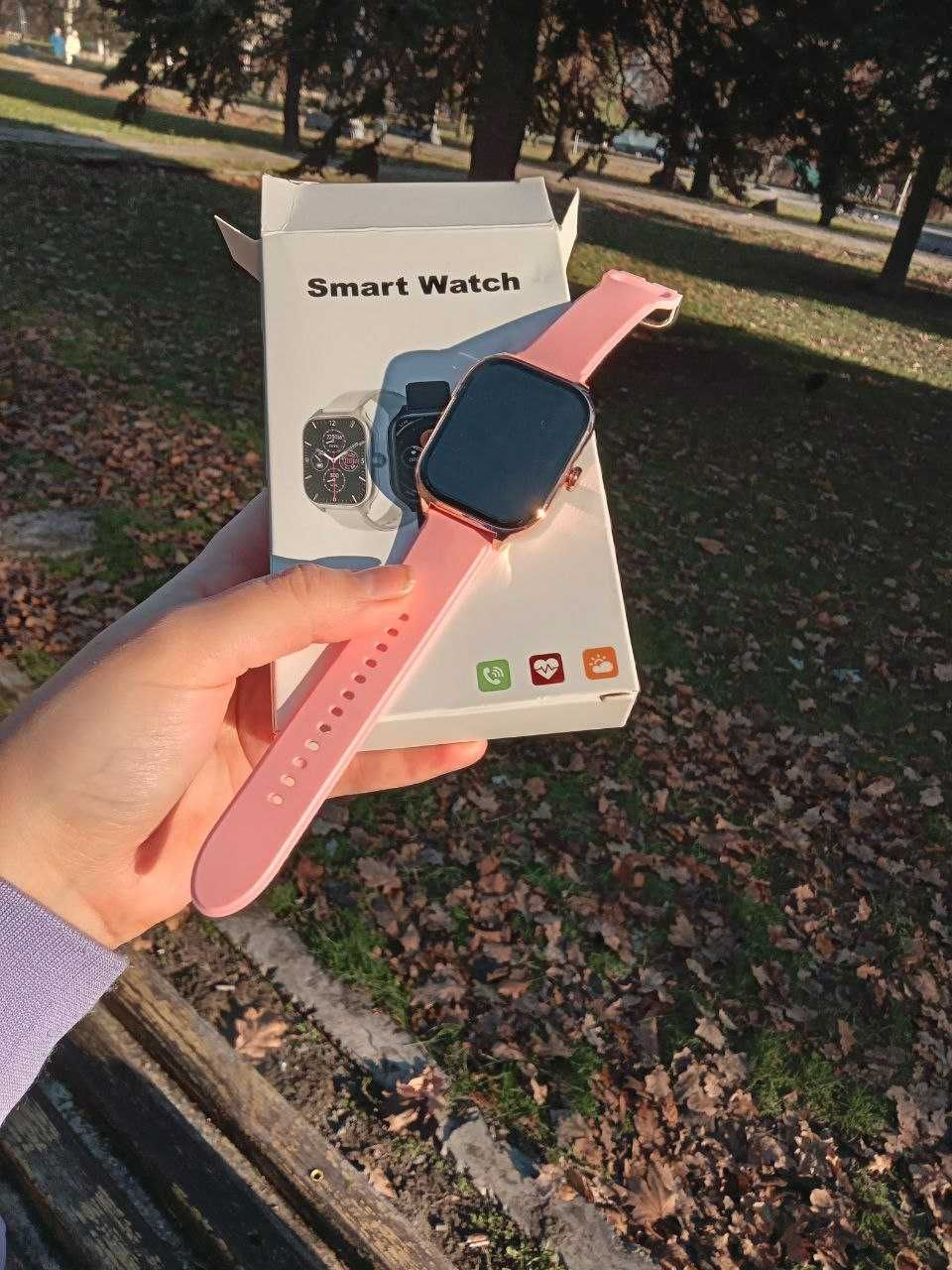 Розумний смарт годинник рожевий Smart Watch 45mm pink