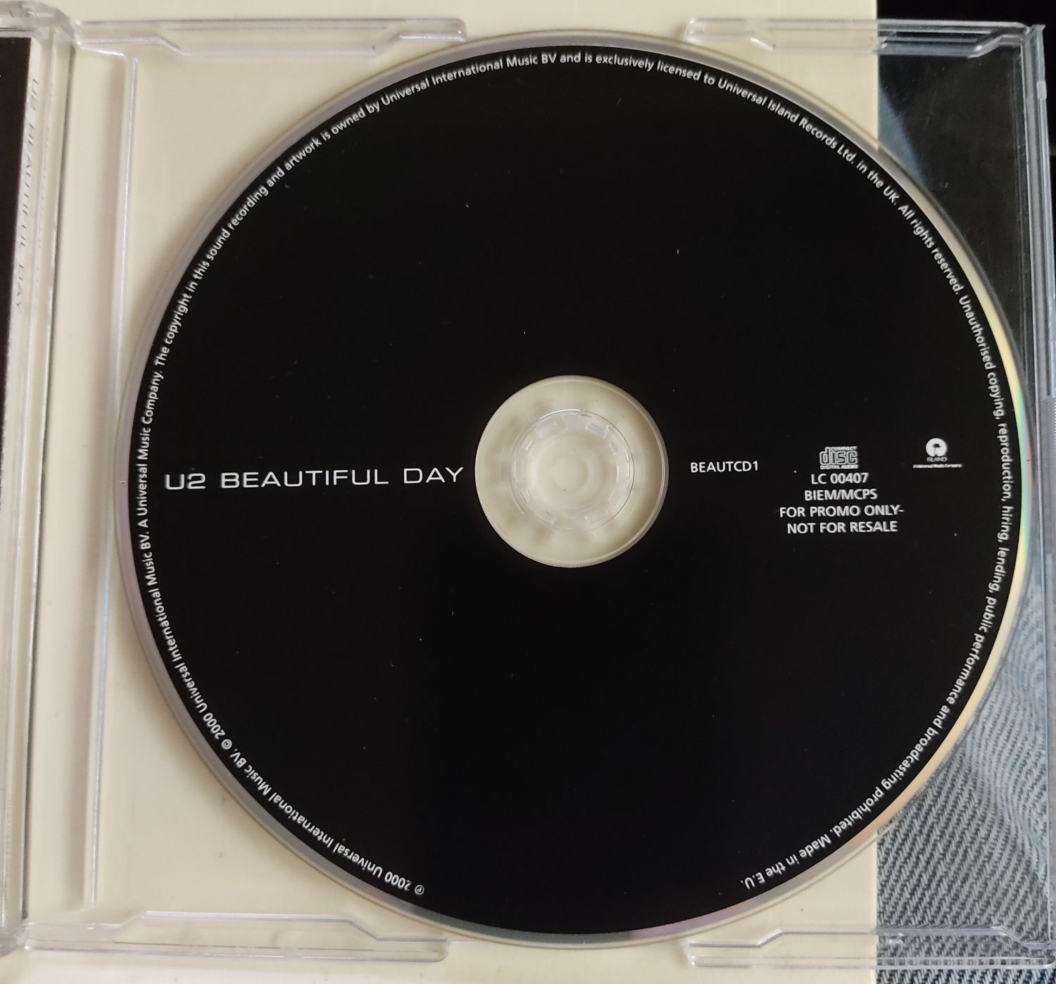 CD single U2 Beautiful day Promo