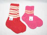 Шкарпетки в"язані дитячі 16-17 см на 4-5 р напіввовна, ручна робота