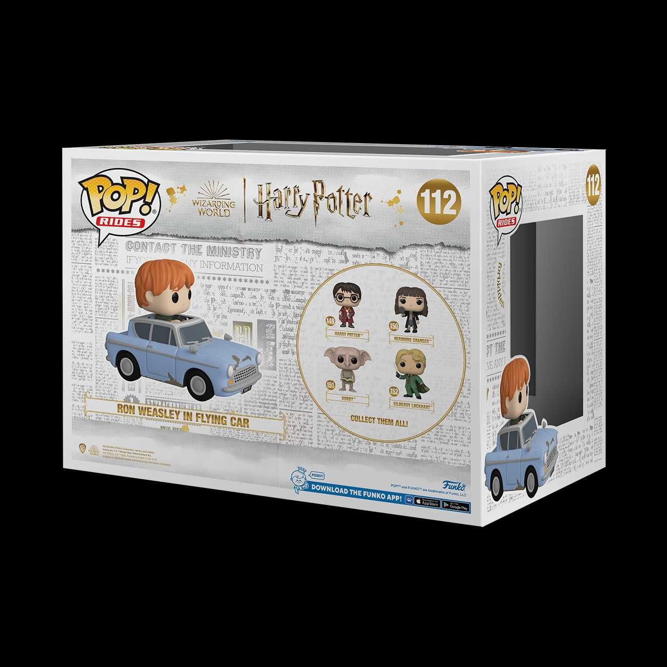 Funko Pop! Rides Harry Potter – Ron Flying Car 112 – NOVO E LACRADO