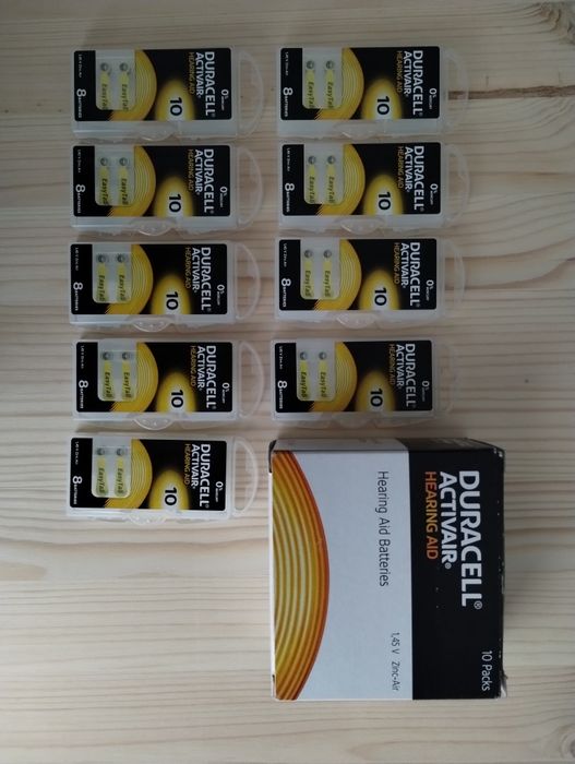 Pilhas Duracell Acttivair 10 aparelhos auditivos