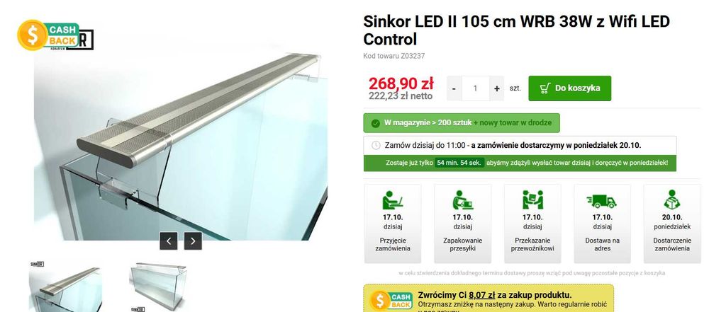 Akwarium 250L oświetlenie stelaż i filtr