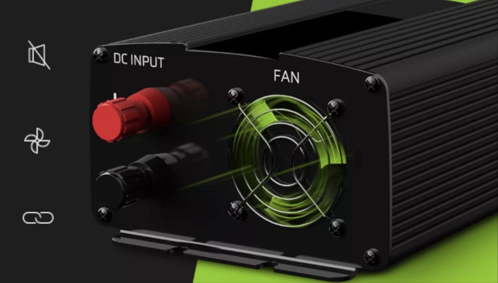 Nowa Przetwornica GREENCELL 12V na 230V 1000W/2000W Modyfikowana