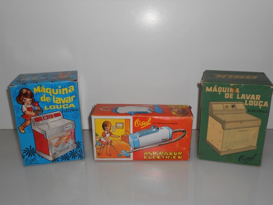 brinquedos antigos da osul máquina de lavar - aspirador