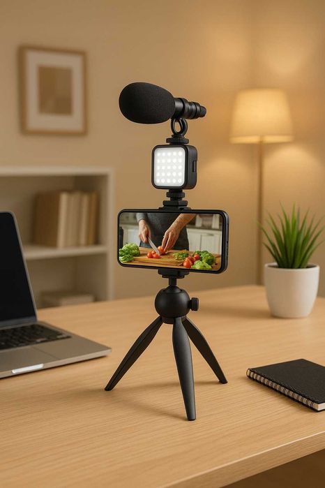 Zestaw do nagrywania XQISIT – mikrofon, statyw, akcesoria, podcast