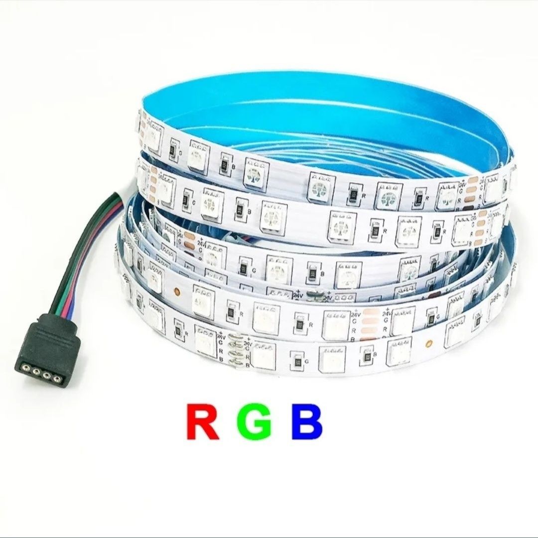 Taśma LED RGB 5m + pilot + zasilacz wodoodporna