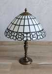 Lampa witrażowa w stylu Tiffany antyk retro vintage stojąca sprawna