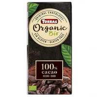 Шоколад Чорний 100% какао Органічний Torras Organic Negro, 100 г