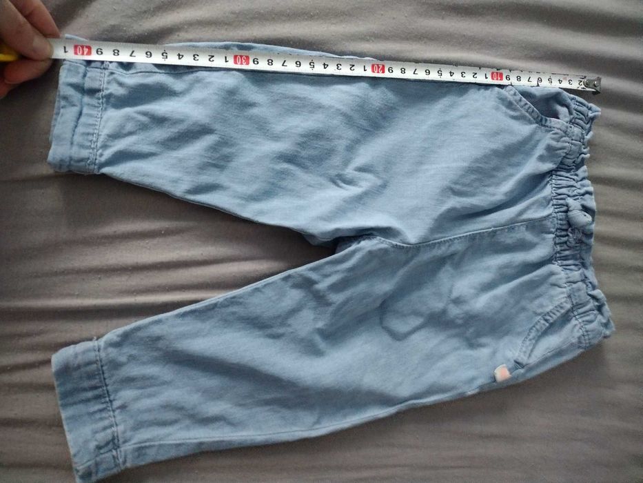 Spodnie niemowlęce jeansowe h&m 80