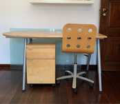 Conjunto secretaria IKEA Galant + cadeira + módulo gavetas