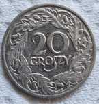 20 groszy 1923 rok typ C  Le Locle podwójne bicie stempla rzadka 10