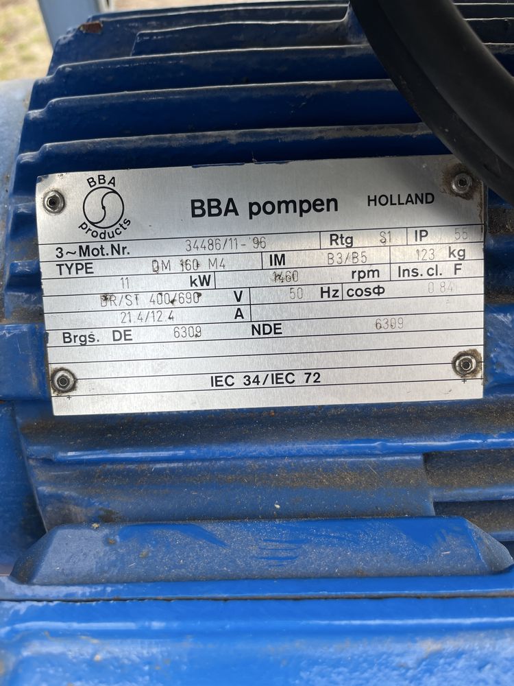 Pompa Wody BBA Holland, 180m3/h, 11kw, 88mth !