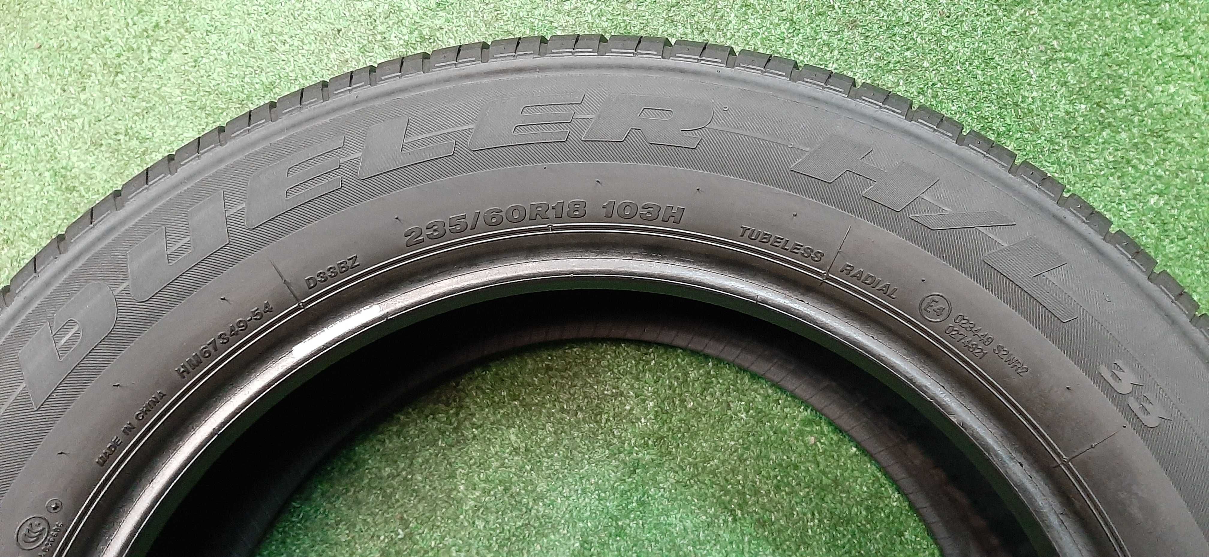 Opony Letnie 235/60/18 Bridgestone Dueler H/L 33 / 2019r. / Montaż