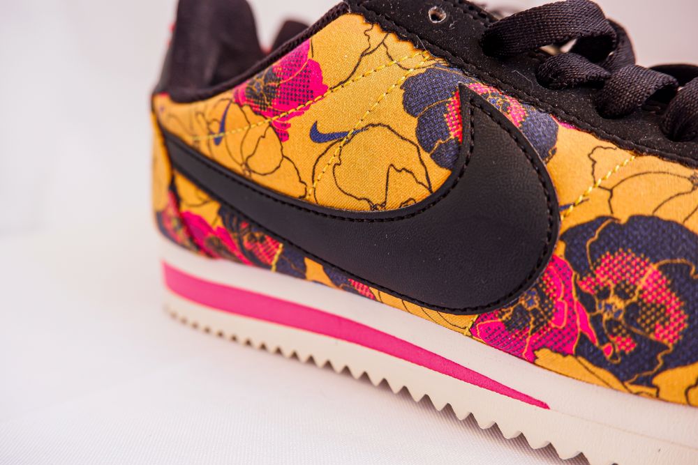 Nike cortez floral beje