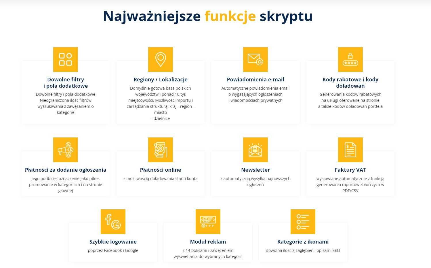 Najlepszy na rynku Skrypt ogłoszeń Premium RWD PHP 8.3 licencja