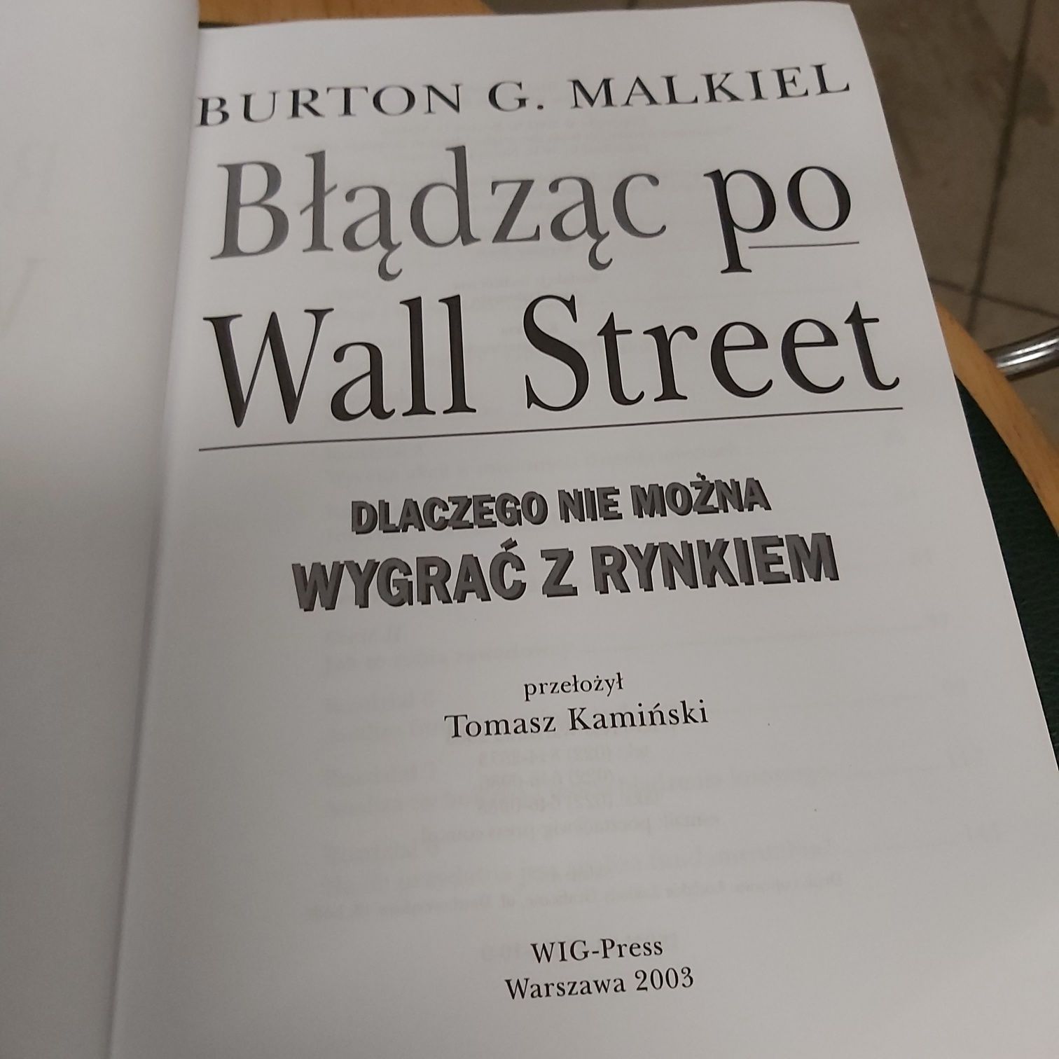 Okazja. Książka "Błądząc po Wall Street" Burton G. Malkiel