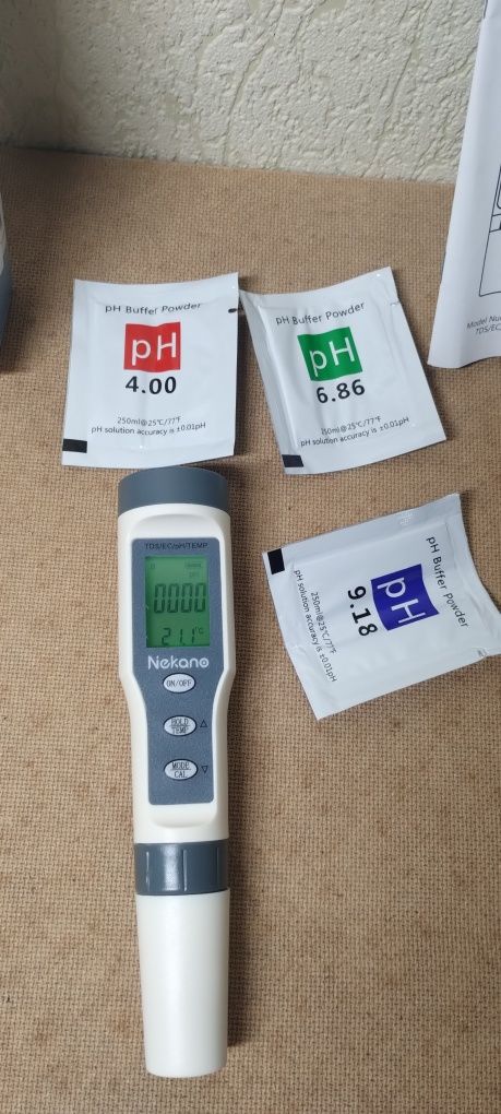 Аналізатор цифровий якісний елемент води nekano ph tester 4 в 1