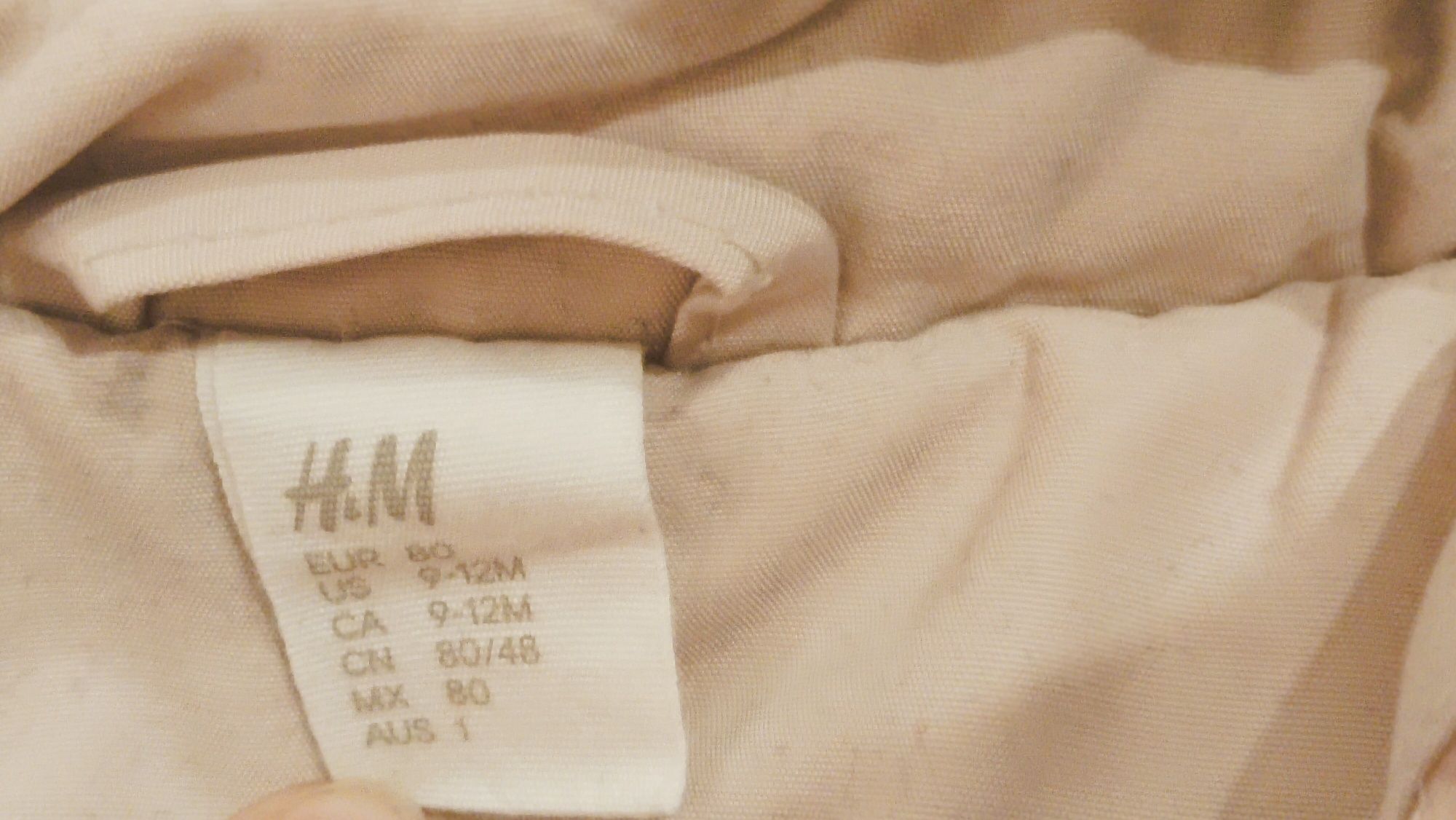 Kurtka zimowa dla dziewczynki parka 80/86 H&M jak nowa