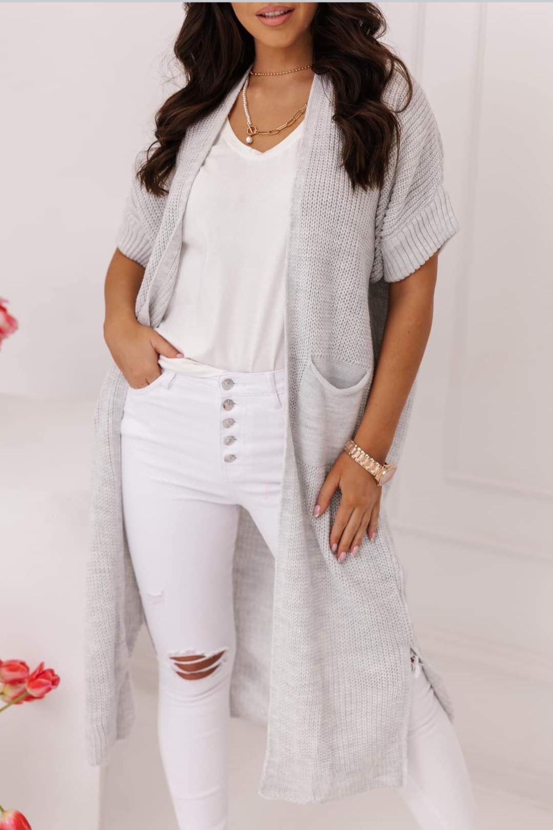 Kardigan/sweter Mona Maxi -Plus Size