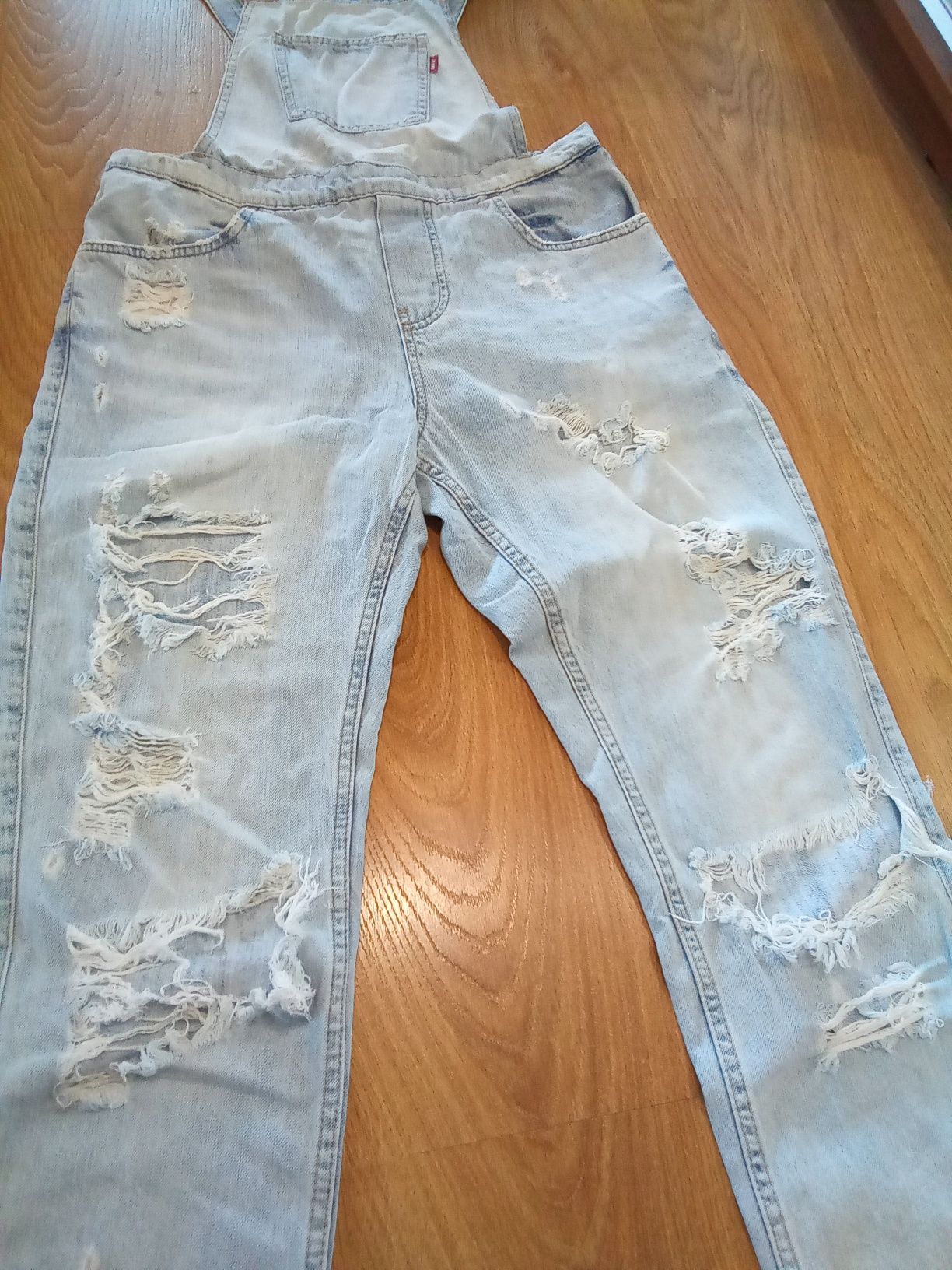 Комбінезон джинсовий для дівчинки блакитний S 164 хлопок голубий Jeans