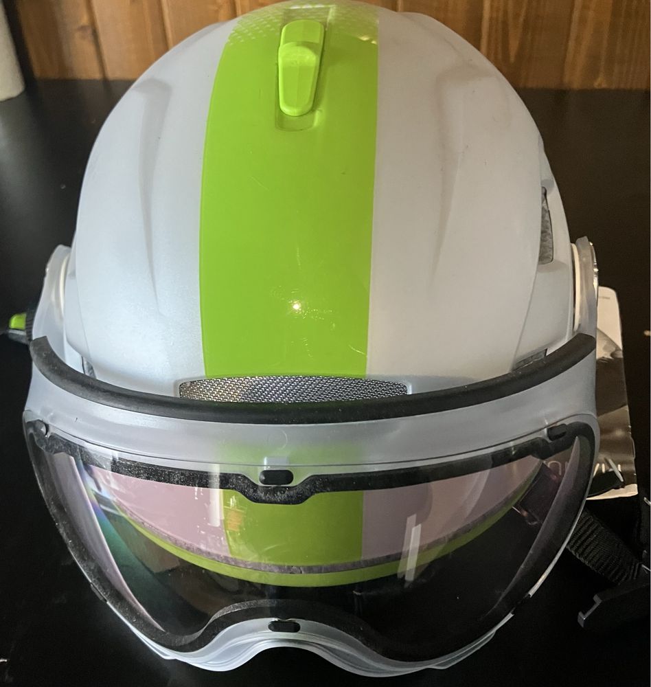 Kask rowerowy KED B-VIS z szybą wizjer gogle NOWY