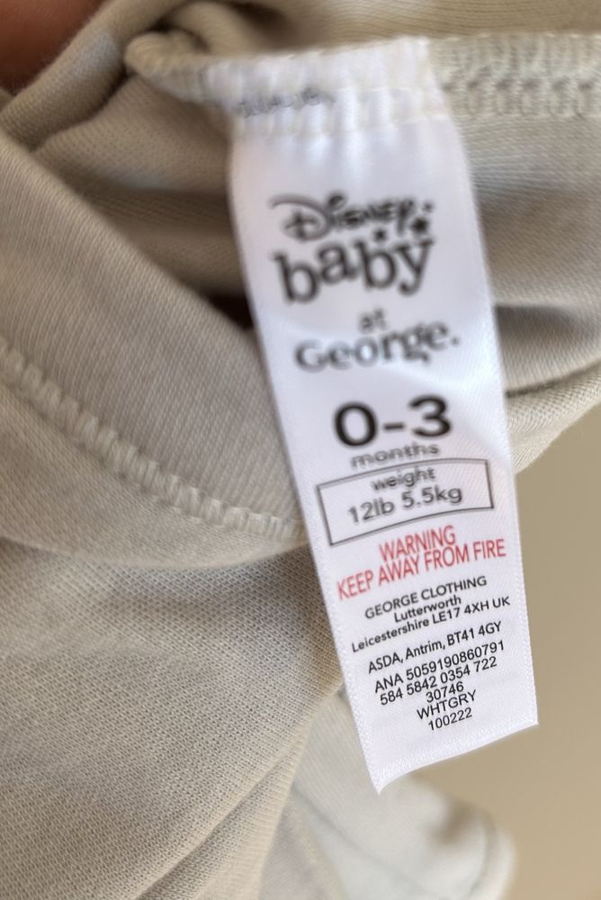 Body chłopięce plus skarpetki i śliniaki Disney George