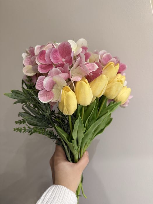 Штучні квіти, штучна гортензія, тюльпани